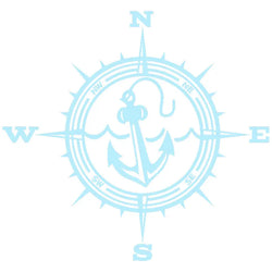 Anchor Car Sticker Adventure Travel Pirate Ship The Compass PVC Laser Stickers Voiture The Window Decoration Vinyl Decal (ONLINE ORDER ONLY)