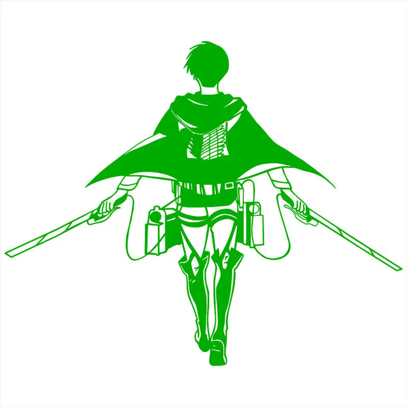 Anime Car Sticker Window Decoration  Laptop Stickers Attack On Titan Levi Style Personality Creative Die Cutting PVC Vinyl Decal (ONLINE ORDER ONLY)