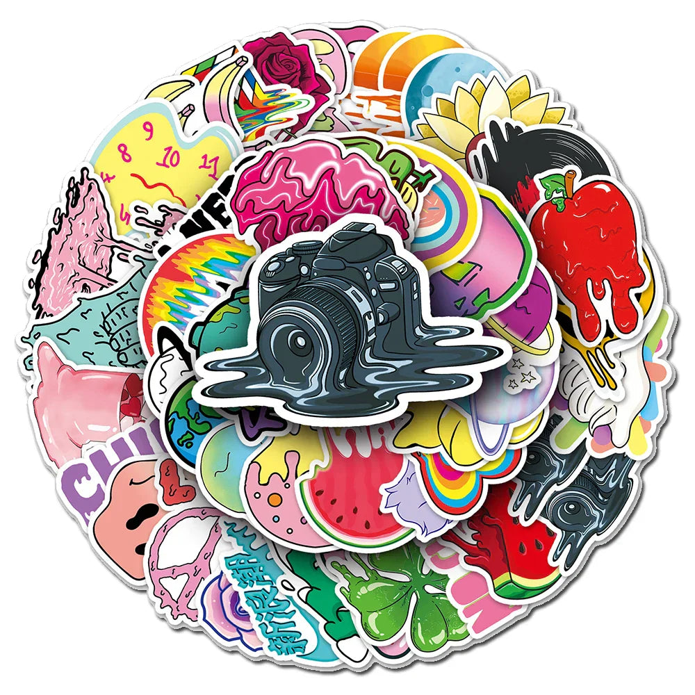 Aesthetic Cartoon Graffiti Stickers for Laptop Phone Fridge Notebook Suitcase (ONLINE ORDER ONLY)