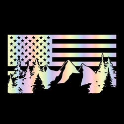 American Flag Aar Stickers PVC Natural Forest Window Decoration Creative Decals Automobile Styling Interesting Vinyl Decals (ONLINE ORDER ONLY)