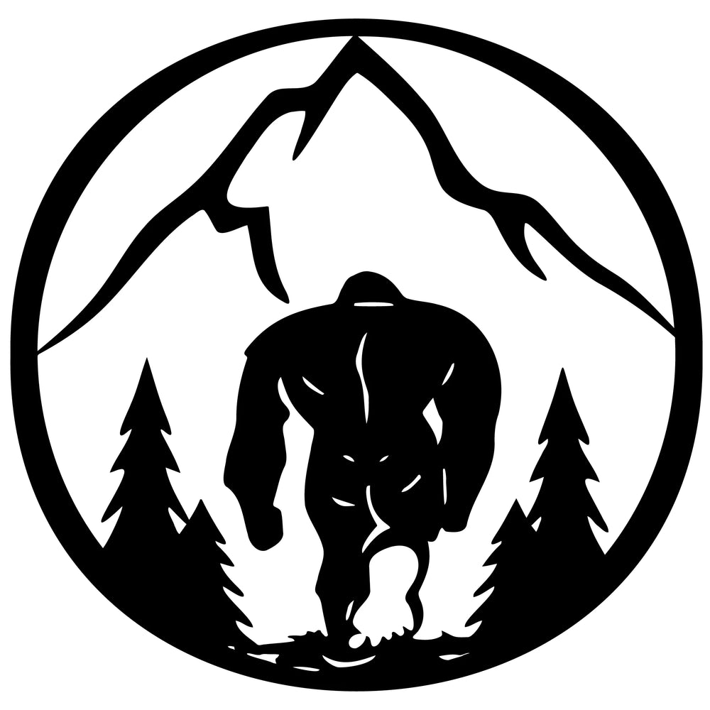 Bigfoot Car Stickers Shape Round Snowman Mountain Forest Decals Decoration Notebook Window Sun Protection And Vinyl Decals (ONLINE ORDER ONLY)