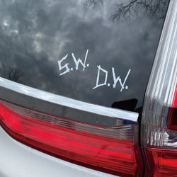 S.W.D.W. Car Stickers Supernatural Sam Winchester Dean Winchester Initials Front And Rear Stop Glass Bumper Trim Vinyl Decals (ONLINE ORDER ONLY)
