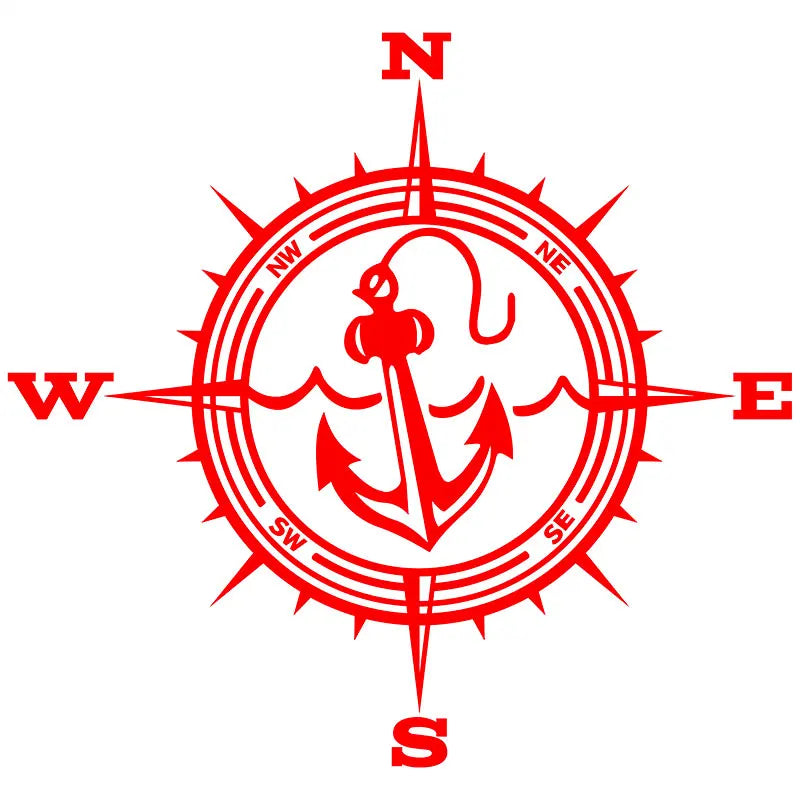 Anchor Car Sticker Adventure Travel Pirate Ship The Compass PVC Laser Stickers Voiture The Window Decoration Vinyl Decal (ONLINE ORDER ONLY)