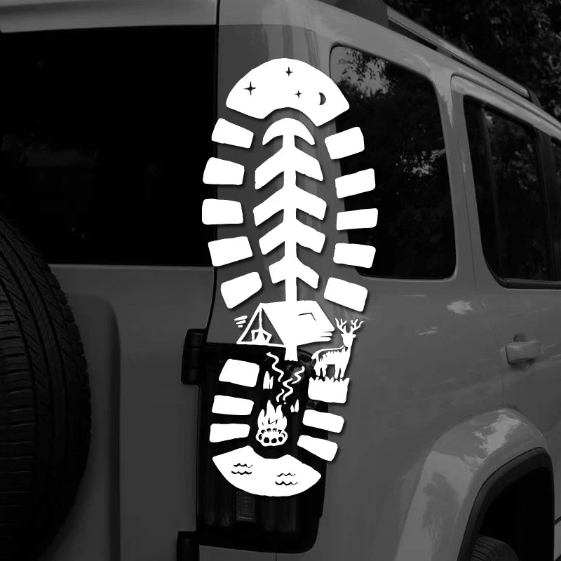 Camping shoe stickers,deer,campfire,tent  -stickers for car Trucks, Walls, Laptops, Windows, Motorcycles, Bumpers Or Crafts (ONLINE ORDER ONLY)