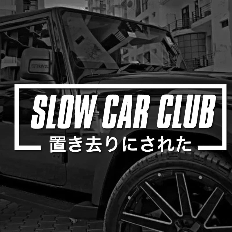 SLOW CAR CLUB Stickers,Car Stickers, Vinyl Decals - For Cars, Trucks, Walls, Laptops, Windows, Motorcycles, Bumpers Or Crafts (ONLINE ORDER ONLY)