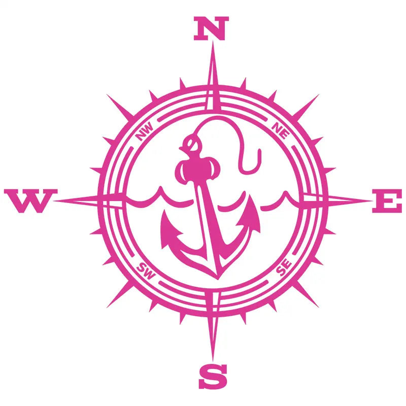 Anchor Car Sticker Adventure Travel Pirate Ship The Compass PVC Laser Stickers Voiture The Window Decoration Vinyl Decal (ONLINE ORDER ONLY)