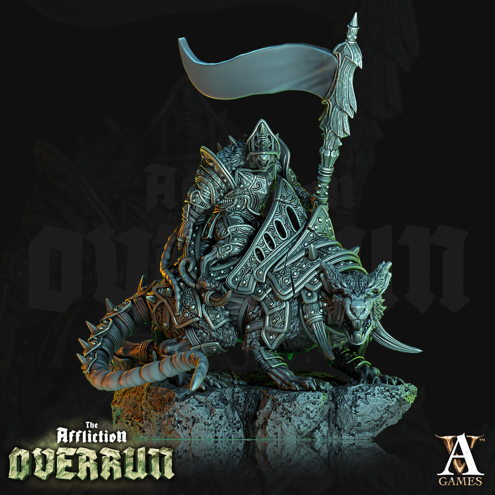 3D Printed Archvillain Games Affliction Overrun - Dire Rat Riders 28mm 32mm D&D (Online Only)