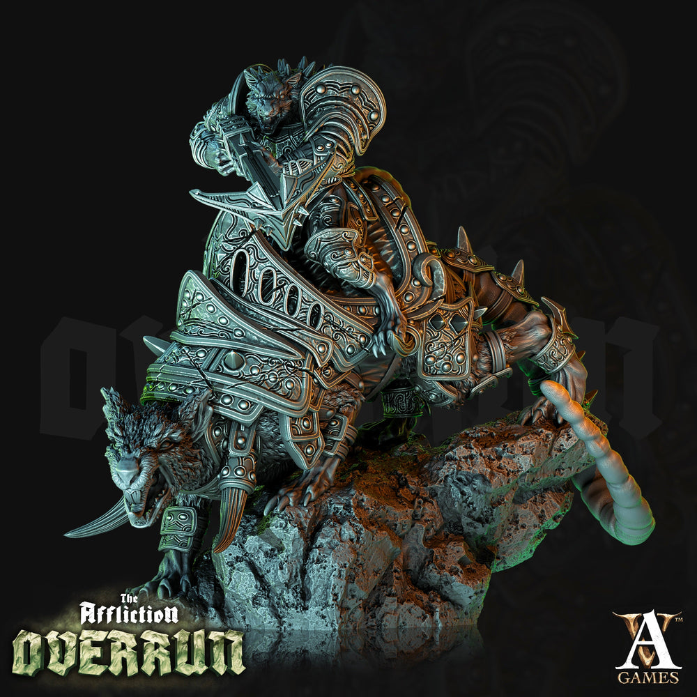 3D Printed Archvillain Games Affliction Overrun - Dire Rat Riders 28mm 32mm D&D (Online Only)