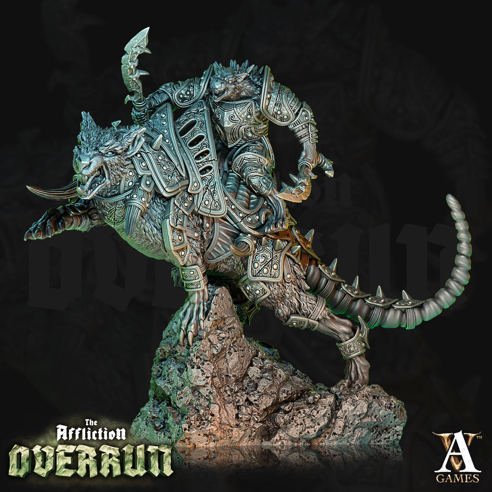 3D Printed Archvillain Games Affliction Overrun - Dire Rat Riders 28mm 32mm D&D (Online Only)
