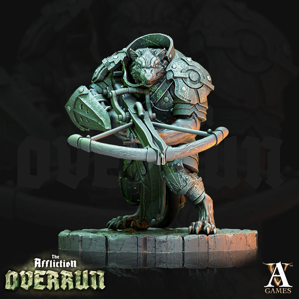 3D Printed Archvillain Games Affliction Overrun - Rat Arbalesters 28mm 32mm D&D (Online Only)