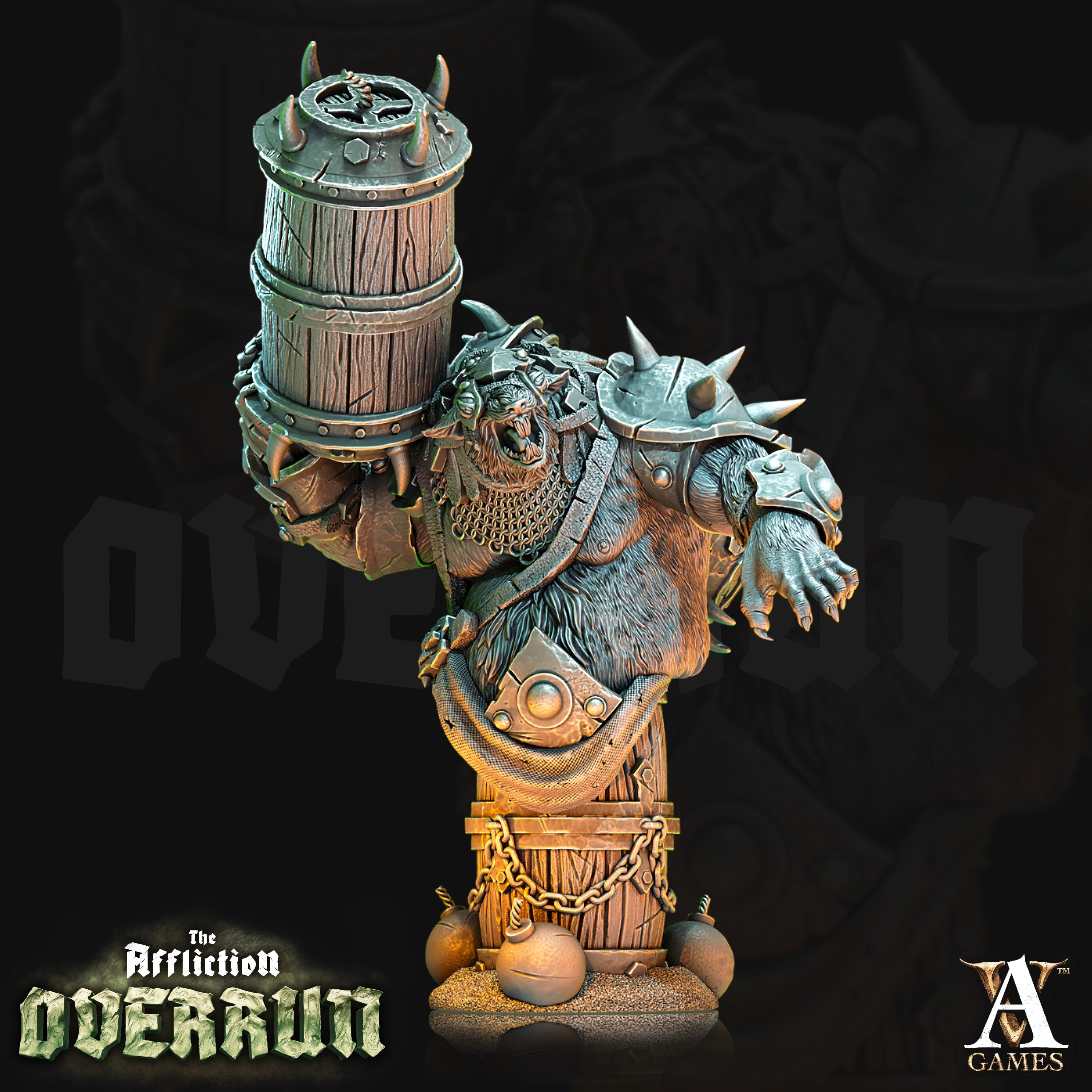 3D Printed Archvillain Games Affliction Overrun - Rat Saboteur Bust 28mm 32mm D&D (Online Only)