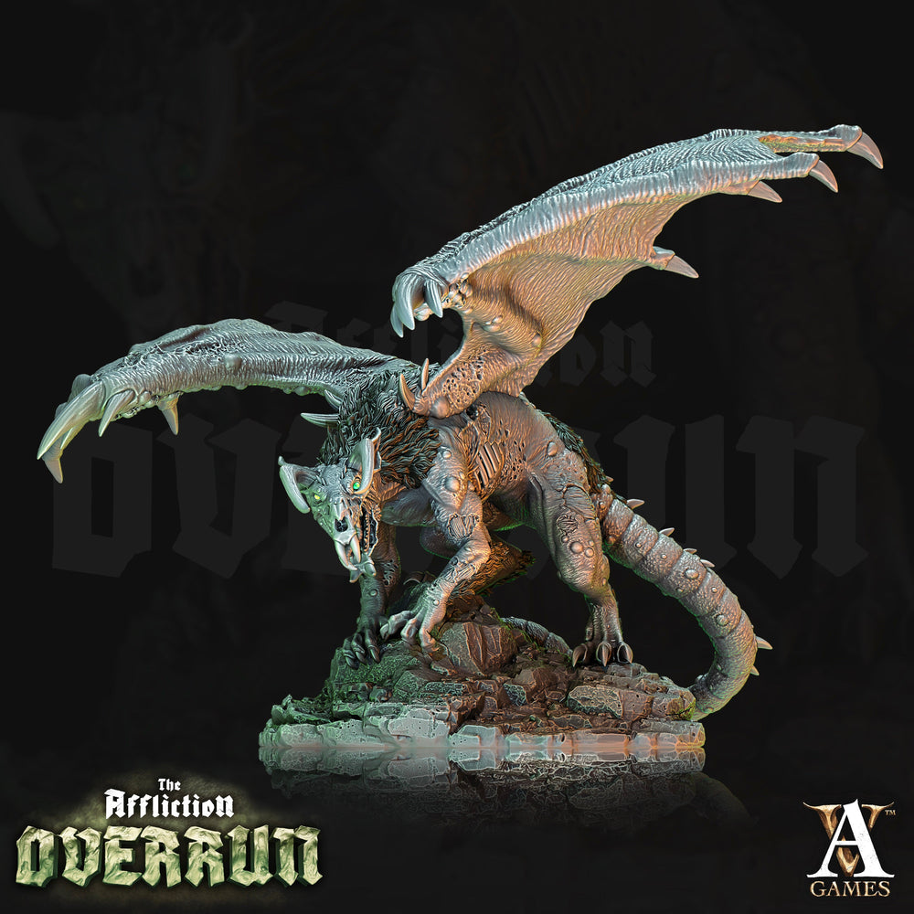 3D Printed Archvillain Games Affliction Overrun - Srelk Rat Dragon 28mm 32mm D&D (Online Only)