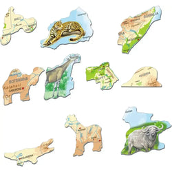 Africa Map 63 Piece Tray Jigsaw Puzzle Larsen