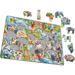 African Animals Selfie 43 Piece Tray Jigsaw Puzzle Larsen