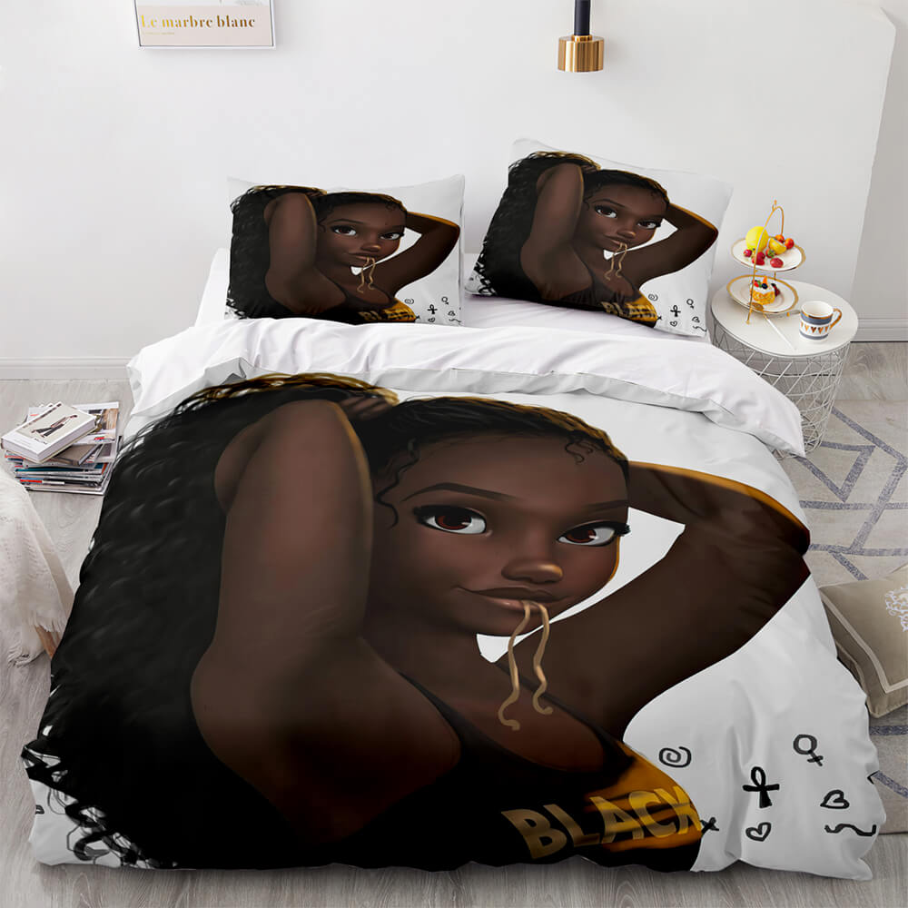 African Girls Cosplay Bedding Sets Quilt Covers Room Decoration (Online Order Only)