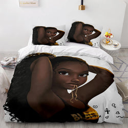 African Girls Cosplay Bedding Sets Quilt Covers Room Decoration (Online Order Only)