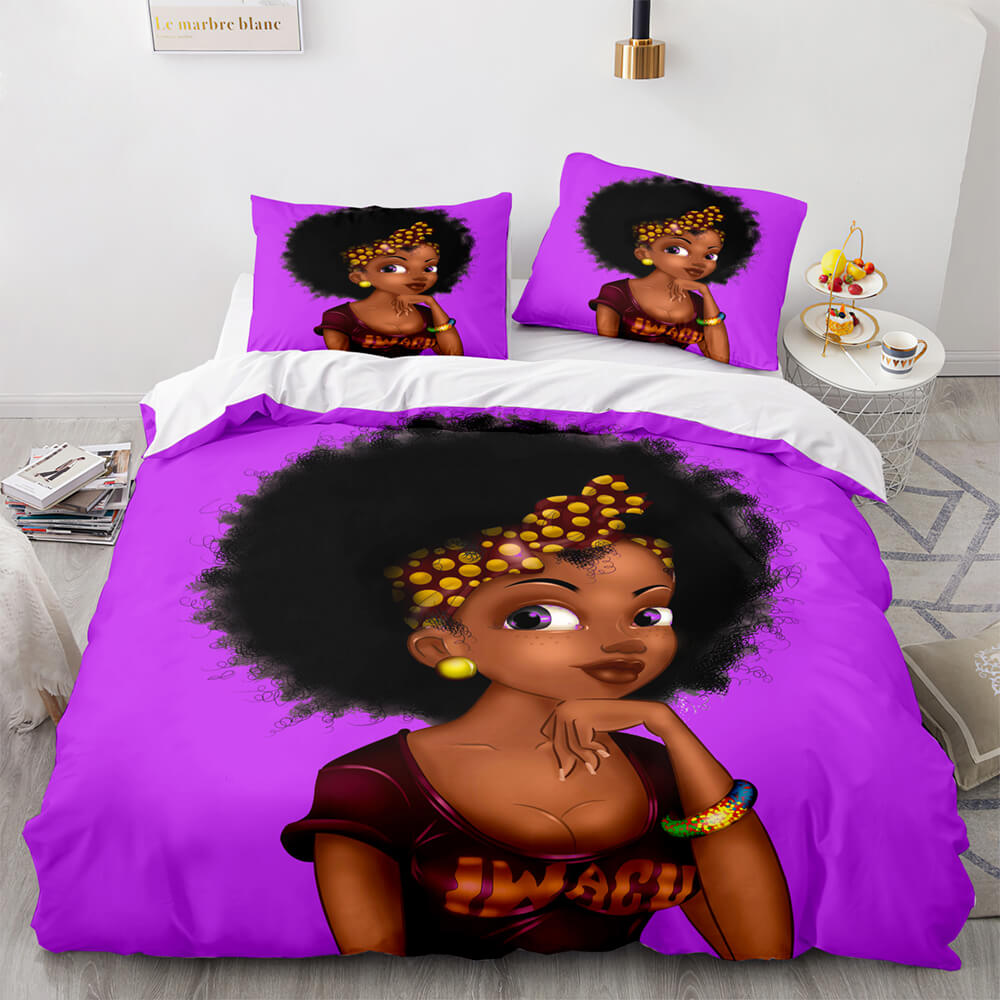 African Girls Cosplay Bedding Sets Quilt Covers Room Decoration (Online Order Only)