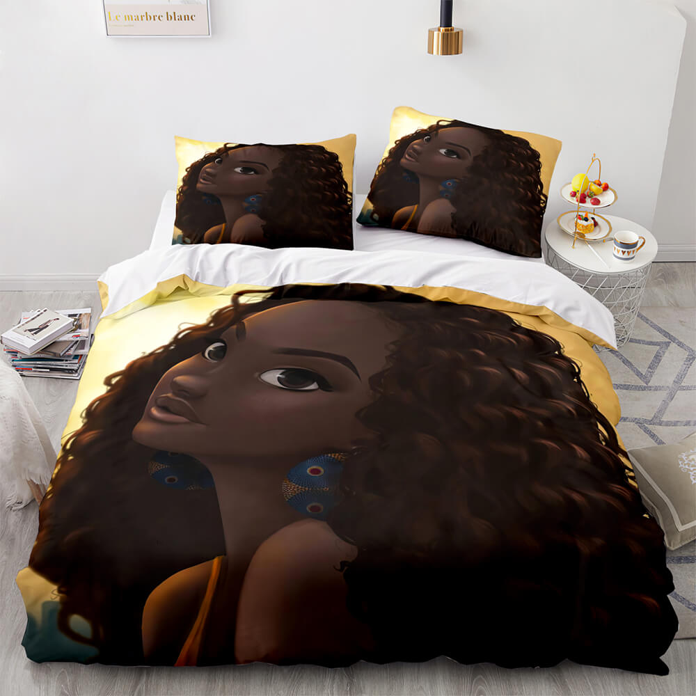 African Girls Cosplay Bedding Sets Quilt Covers Room Decoration (Online Order Only)