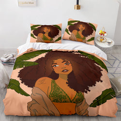 African Girls Cosplay Bedding Sets Quilt Covers Room Decoration (Online Order Only)