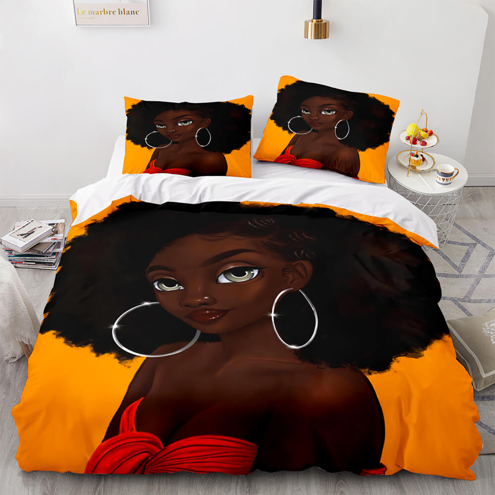 African Girls Cosplay Bedding Sets Quilt Covers Room Decoration (Online Order Only)