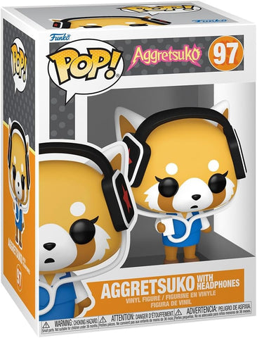 Sanrio Aggretsuko with Headphones Funko Pop! Vinyl Figure #97 with Funko Protector (Online Order Only)