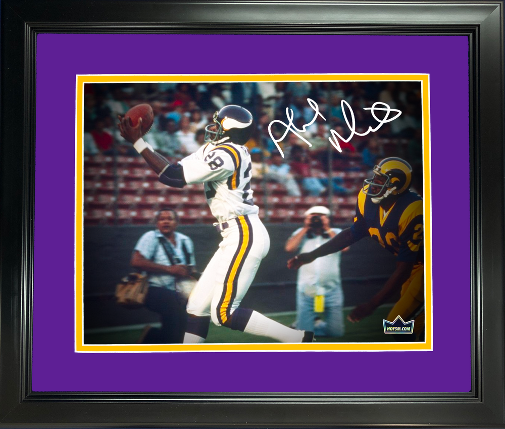 Framed Ahmad Rashad Minnesota Vikings Facsimile Laser Engraved Signature Auto 11"x14"Football Photo HOFSM Holo (ONLINE ORDER ONLY)