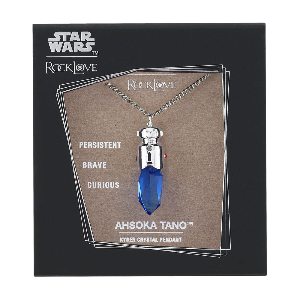 Star Wars X RockLove Padawan Ahsoka Tano Blue Kyber Crystal Necklace (ONLINE ORDER ONLY)