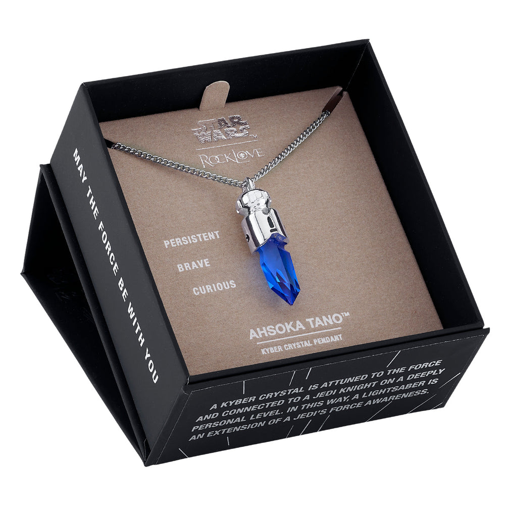 Star Wars X RockLove Padawan Ahsoka Tano Blue Kyber Crystal Necklace (ONLINE ORDER ONLY)