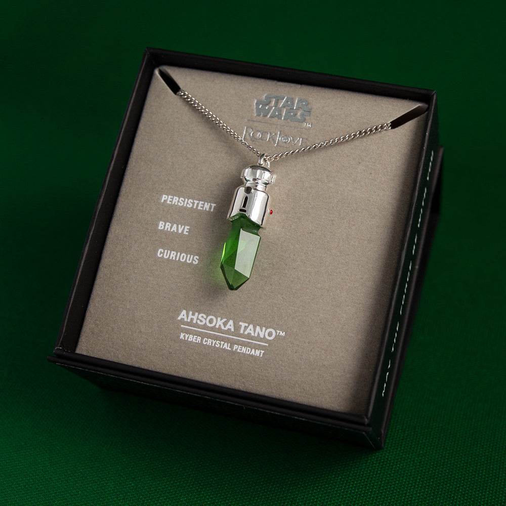 Star Wars X RockLove Padawan Ahsoka Tano Green Kyber Crystal Necklace (ONLINE ORDER ONLY)