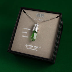 Star Wars X RockLove Padawan Ahsoka Tano Green Kyber Crystal Necklace (ONLINE ORDER ONLY)