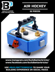 Custom Air Hockey Table 52-Piece Building Set made from LEGO parts - B3 Customs (Online Order Only)