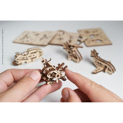 Aircraft Fidgets Set of 4 3D Wood Model Kit UGEARS (ONLINE ORDER ONLY)