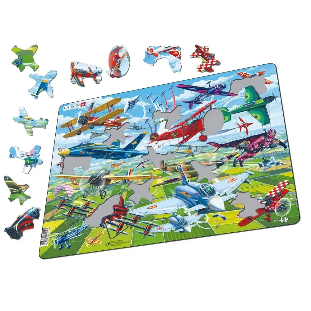 Airplane Show 64 Piece Tray Jigsaw Puzzle Larsen