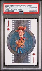 2023 DISNEY 100 PLAYING CARDS WOODY JACK OF DIAMONDS PSA 10 (Online Order Only)