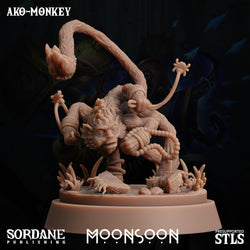 3D Printed Sordane Publishing Ako Monkey Moonsoon 28 32mm D&D (Online Only)