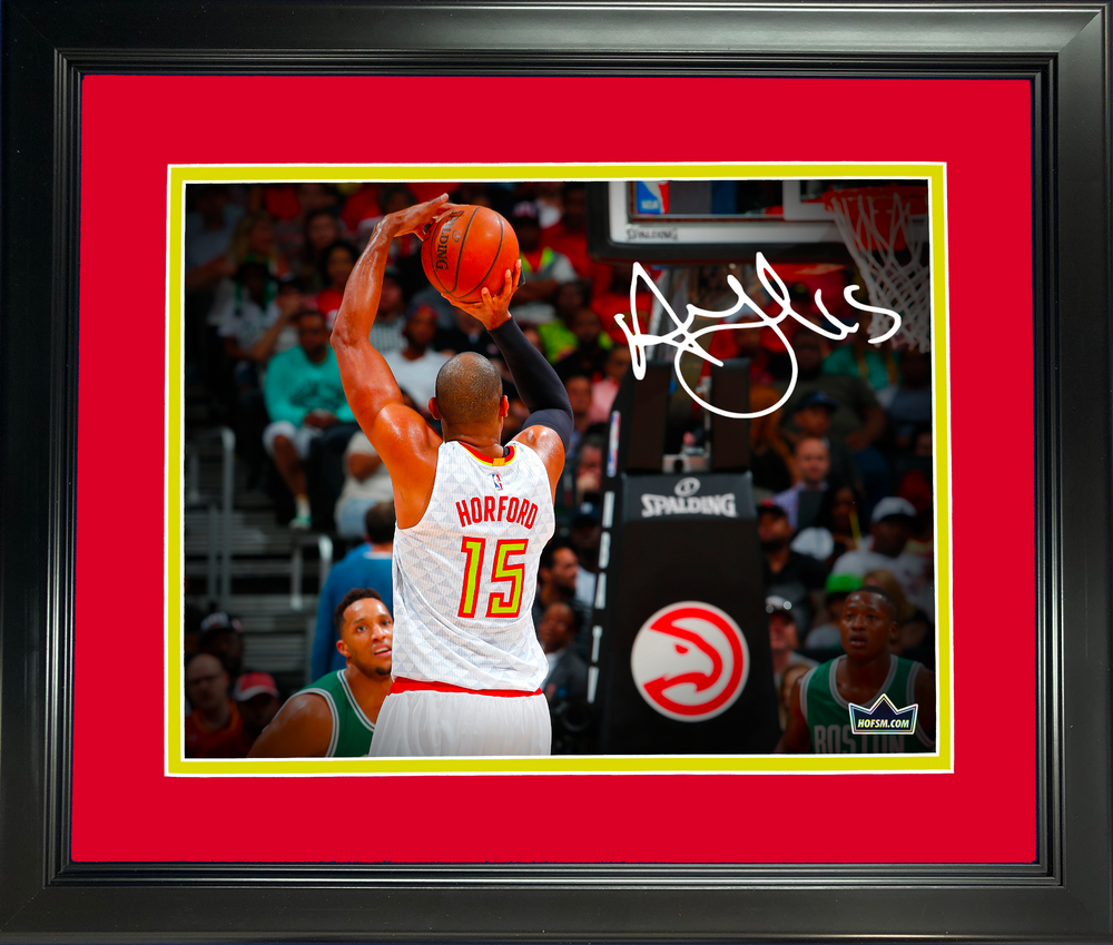 Framed Al Horford Facsimile Laser Engraved Signature Auto 11"x14"Basketball Photo HOFSM Holo (ONLINE ORDER ONLY)
