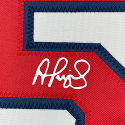 Framed Facsimile Autographed Albert Pujols 35x39 St. Louis White Reprint Laser Auto Baseball Jersey (ONLINE ORDER ONLY)