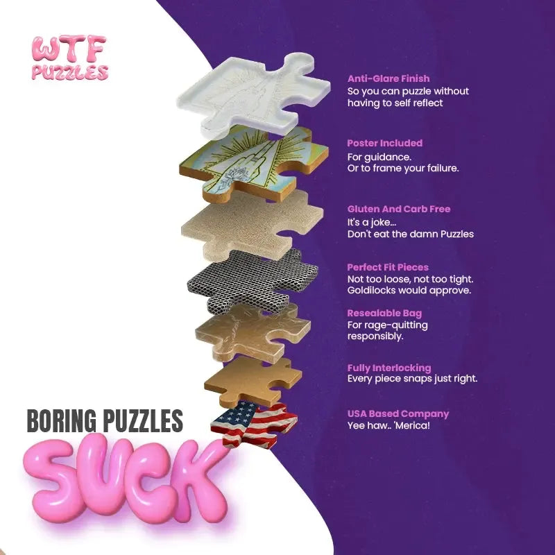 Alcoholyoulater 1000 Piece Jigsaw Puzzle WTF (ONLINE ORDER ONLY)