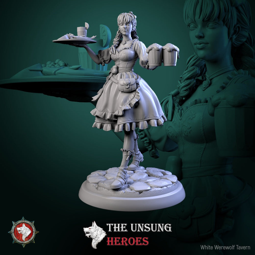Alehouse Maids Miniature Set – Fantasy Tavern NPCs & Bust (ONLINE ORDER ONLY)