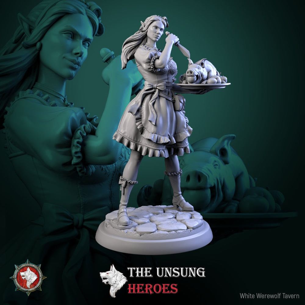 Alehouse Maids Miniature Set – Fantasy Tavern NPCs & Bust (ONLINE ORDER ONLY)