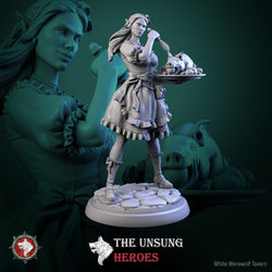 Alehouse Maids Miniature Set – Fantasy Tavern NPCs & Bust (ONLINE ORDER ONLY)
