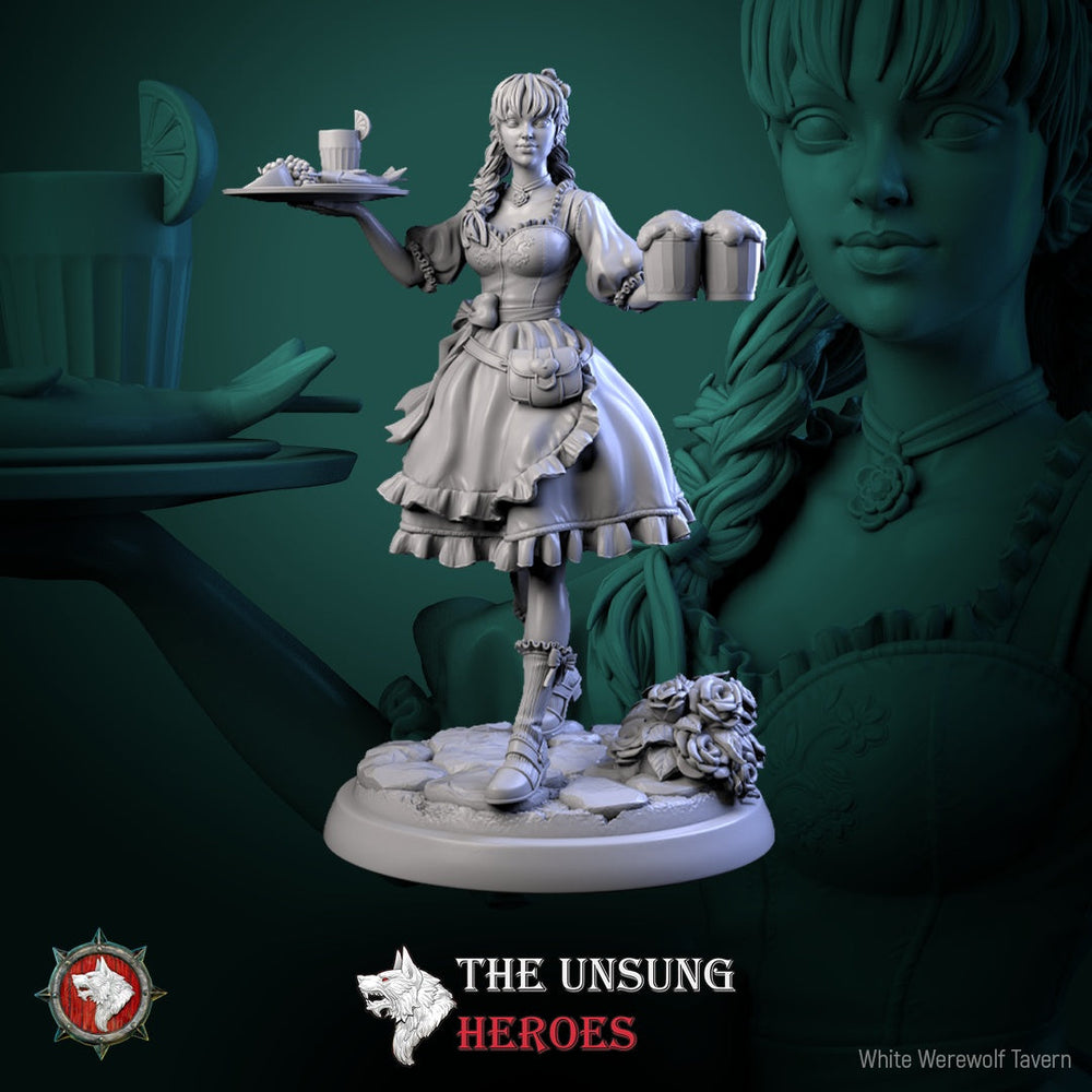 Alehouse Maids Miniature Set – Fantasy Tavern NPCs & Bust (ONLINE ORDER ONLY)