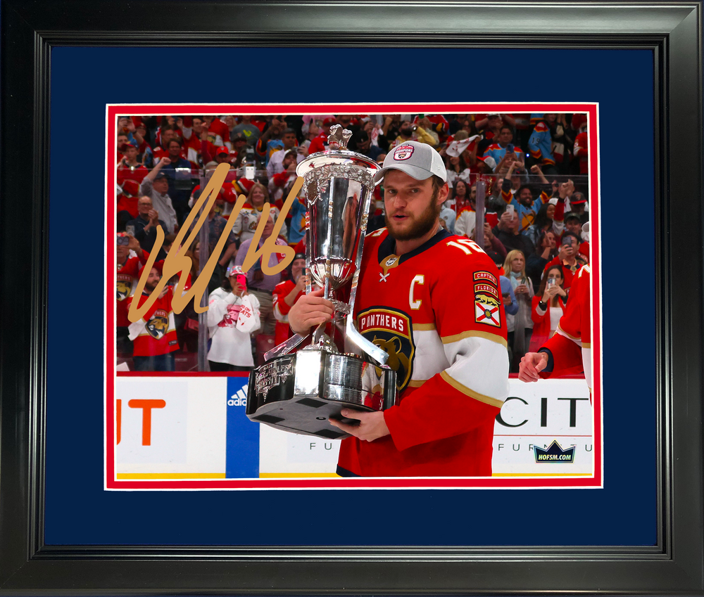 Framed Aleksander Barkov Florida Panthers Facsimile Laser Engraved Signature Auto 11"x14"Hockey Photo HOFSM Holo (ONLINE ORDER ONLY)