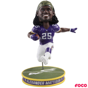 Alexander Mattison Minnesota Vikings Hurdle Bobblehead (ONLINE ORDER ONLY)