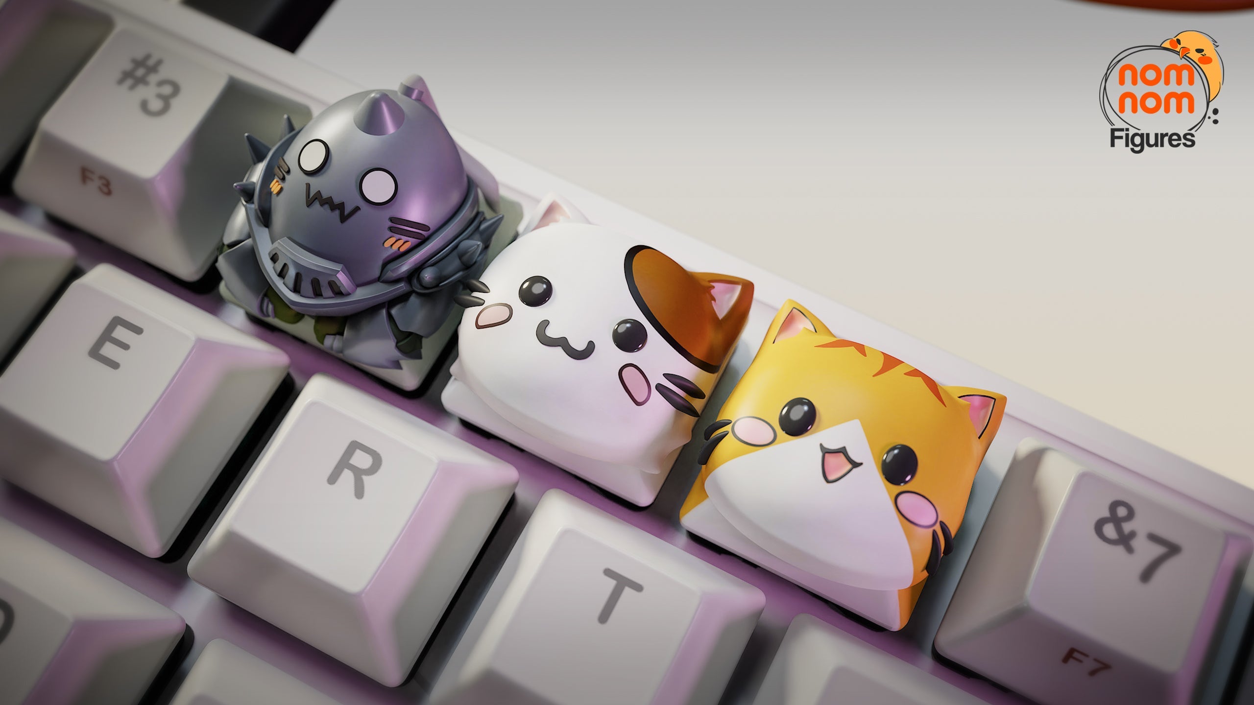 Alphonse and Cats - Fullmetal Alchemist - Keyboard Keycaps (ONLINE ORDER ONLY)