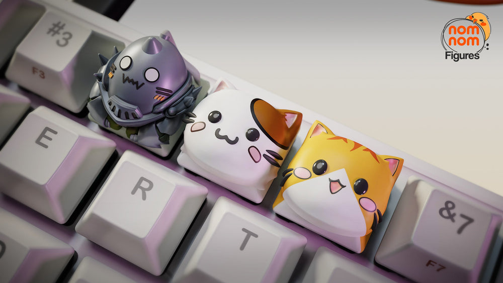Alphonse and Cats - Fullmetal Alchemist - Keyboard Keycaps (ONLINE ORDER ONLY)