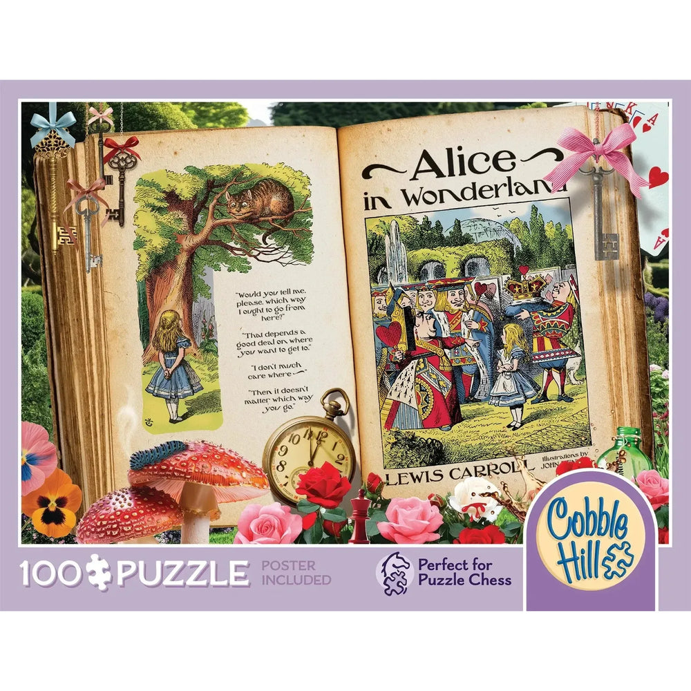 Alice in Wonderland Once Upon a Time 100 Large Piece Jigsaw Puzzle Cobble Hill