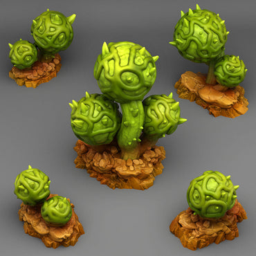3D Printed Fantastic Plants and Rocks Alien Cactus 28mm - 32mm D&D Wargaming (Online Only)