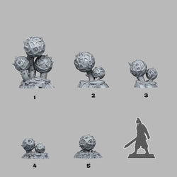 3D Printed Fantastic Plants and Rocks Alien Cactus 28mm - 32mm D&D Wargaming (Online Only)