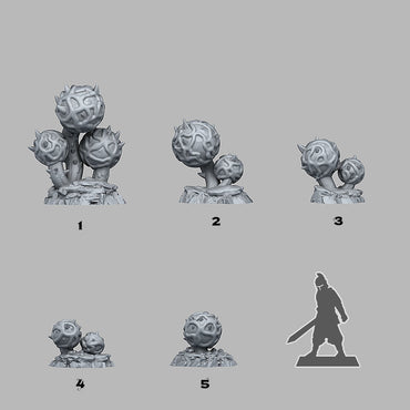 3D Printed Fantastic Plants and Rocks Alien Cactus 28mm - 32mm D&D Wargaming (Online Only)